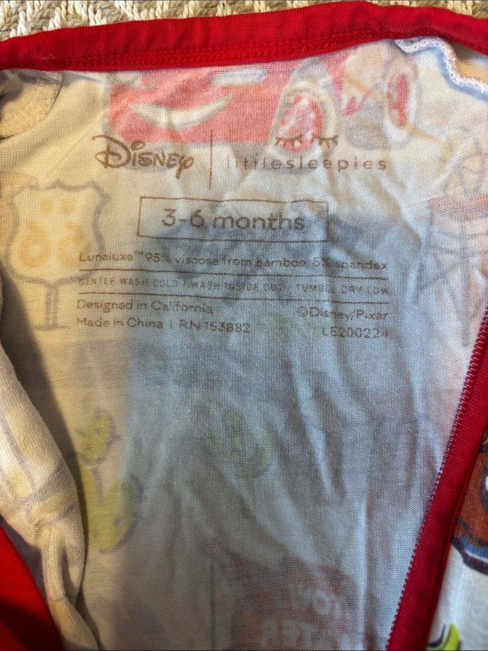 Little Sleepies Red-Trimmed Cars Print Footed Pajama